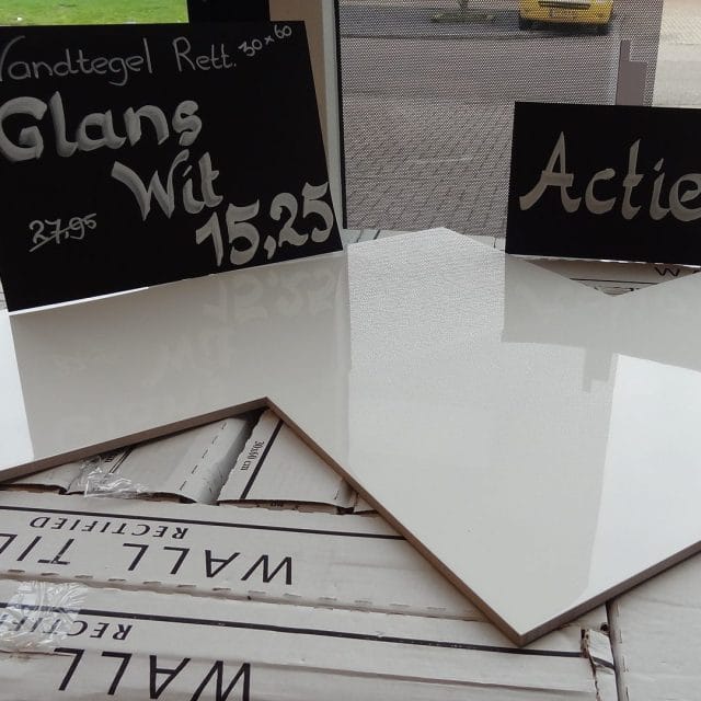 Witte Wandtegel 30 215 60 Gerectificeerd Actie